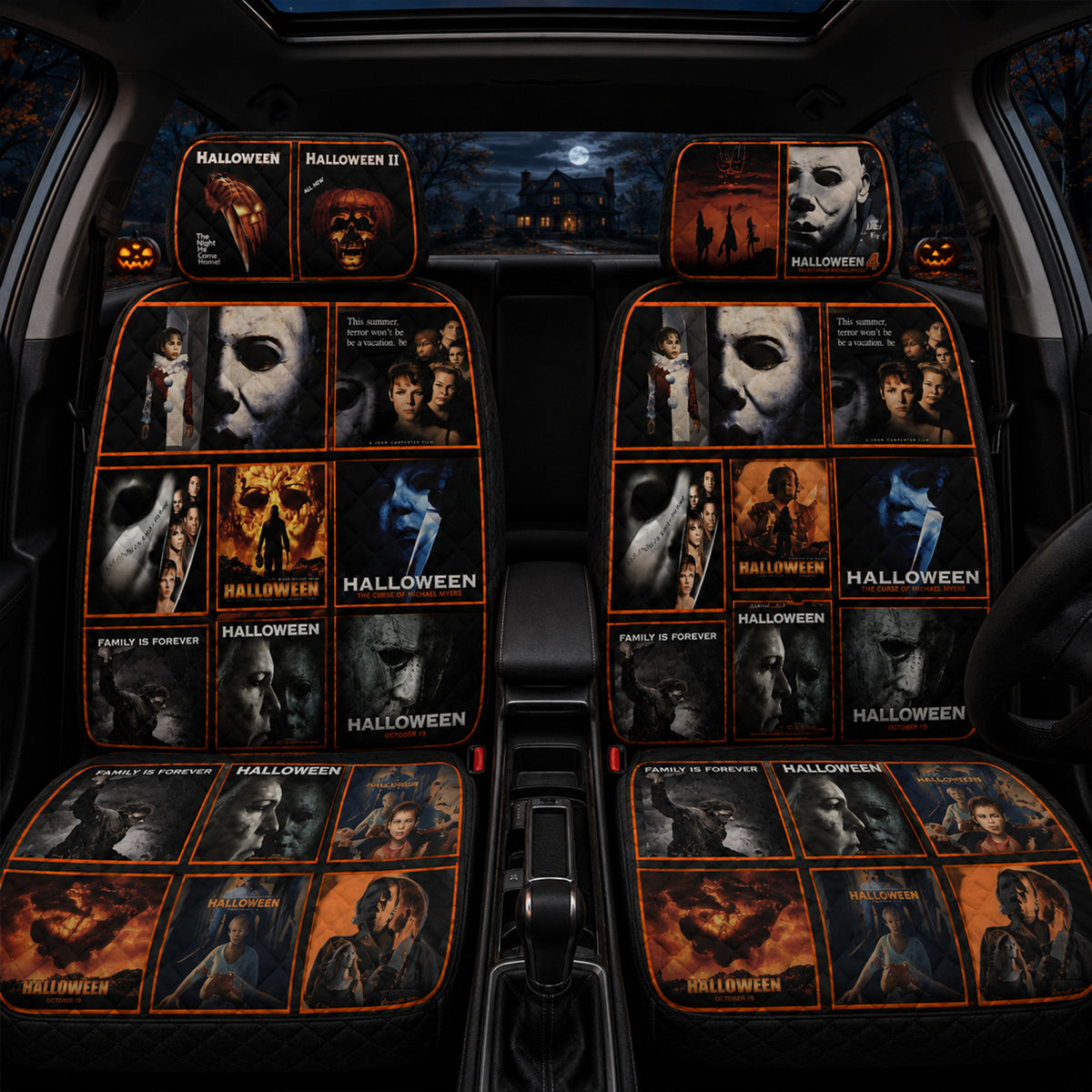 Halloween Movie Car Seat Covers – Gift for Horror Fans