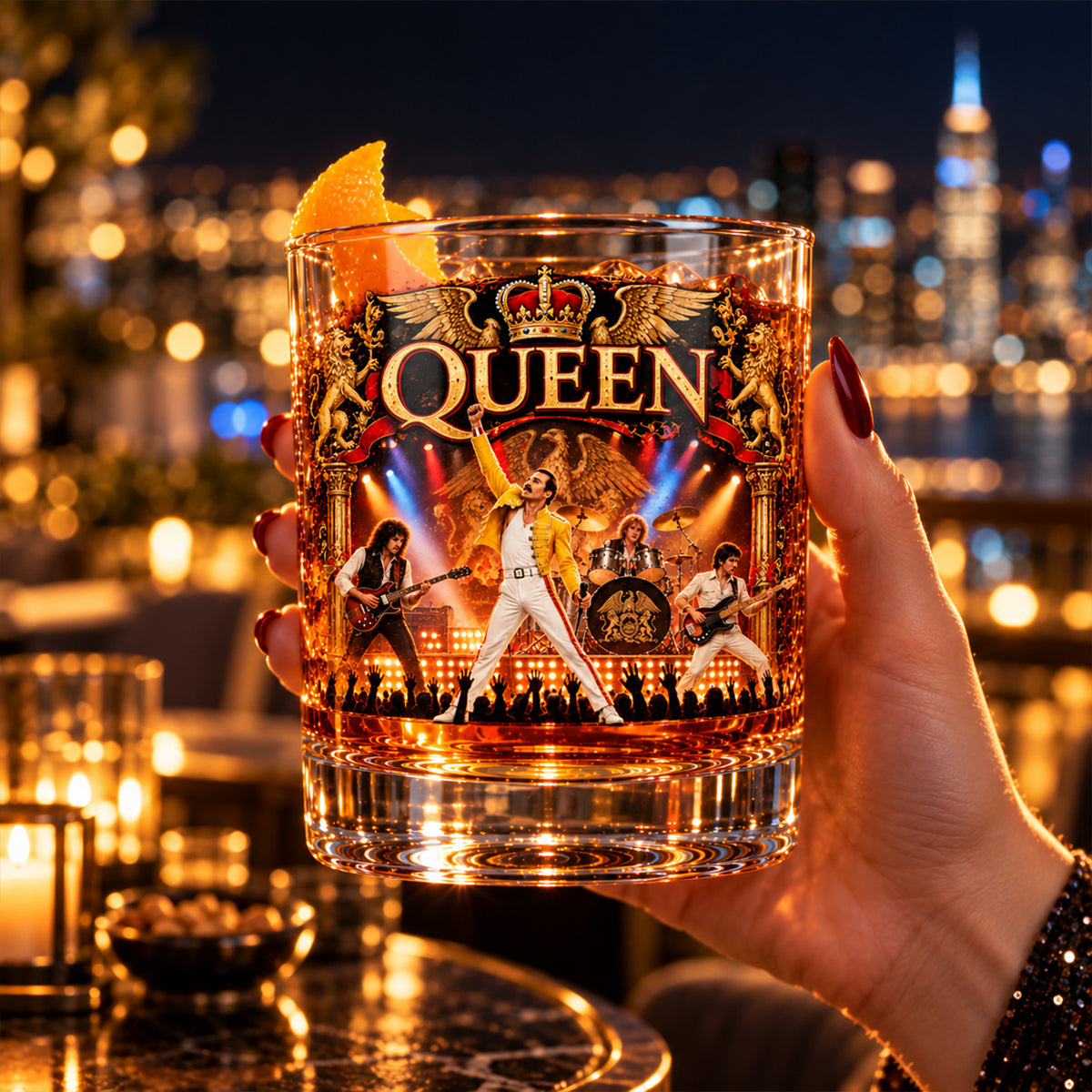 We Will Rock You – Queen Band Inspired Whiskey Glass