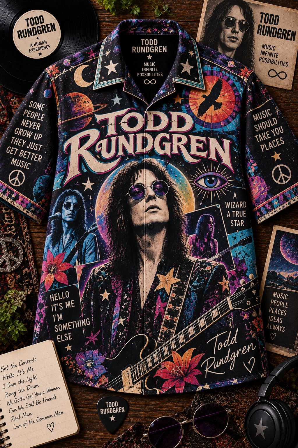 Todd Rundgren Hawaiian Shirt - Vintage Music Fan Gift