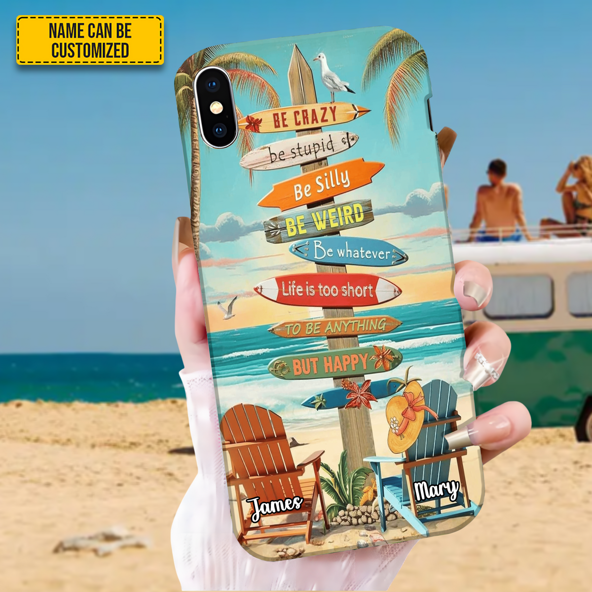 Beach Vibes - Personalized Couple Phone Case
