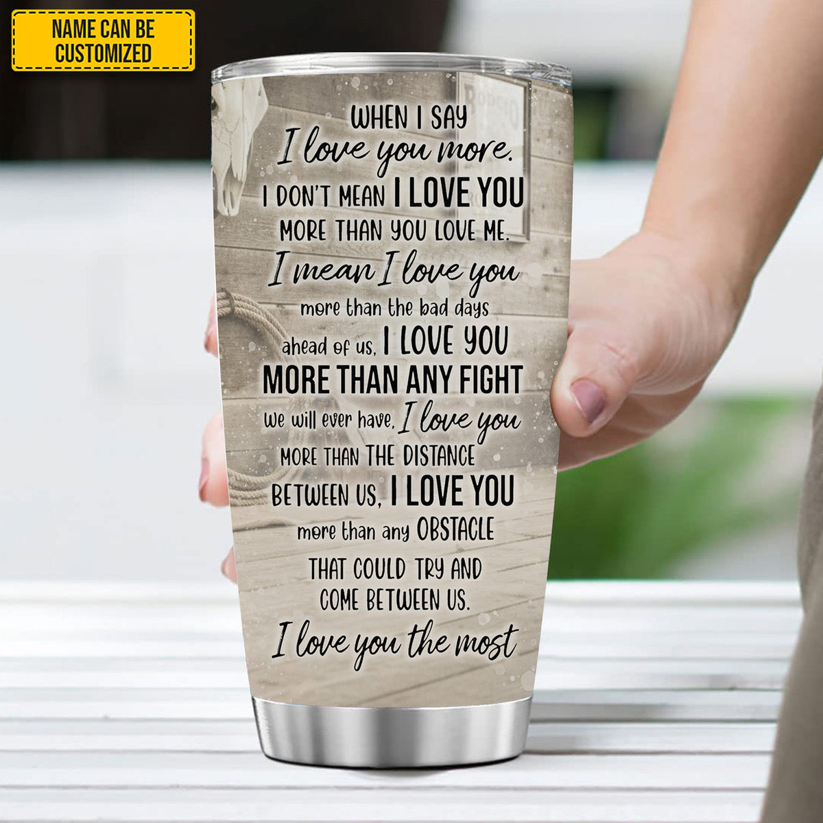 Personalized Country Boots Couple Tumbler