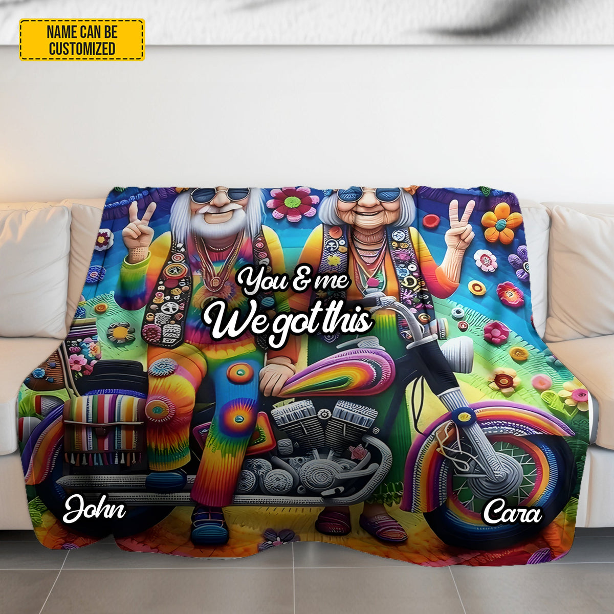 Hippie Couple Blanket