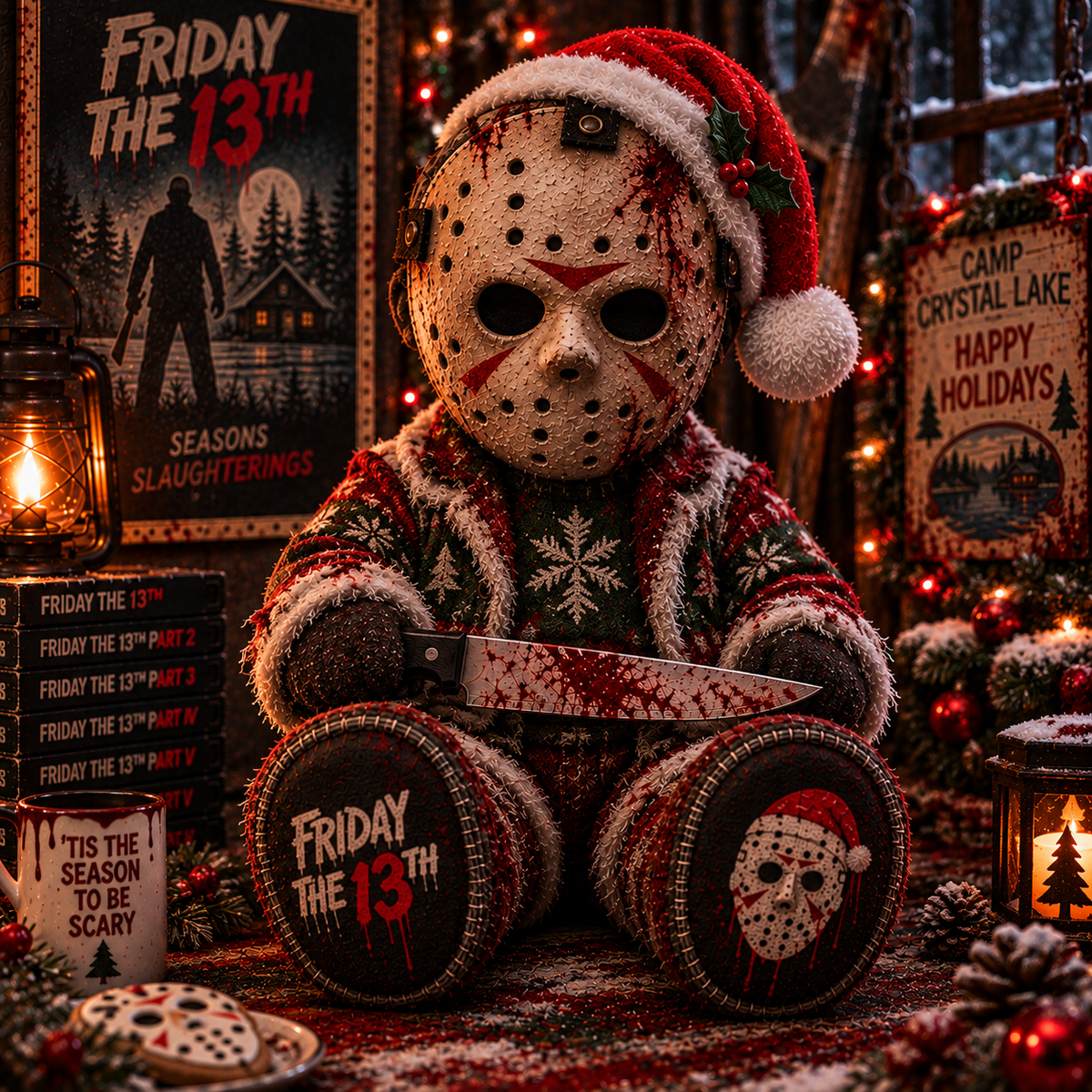 Jason Voorhees Christmas Custom Shaped Pillow – Halloween Horror Gift for Movie Fans