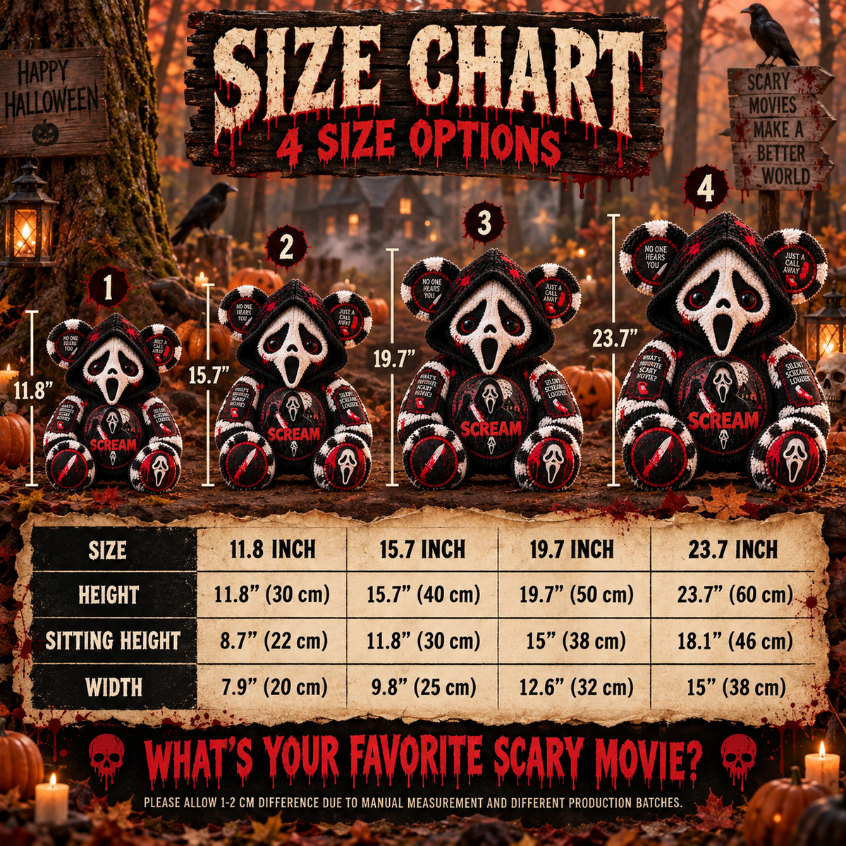 Ghostface Scream Horror Custom Shape Pillow – Spooky Halloween Pillow
