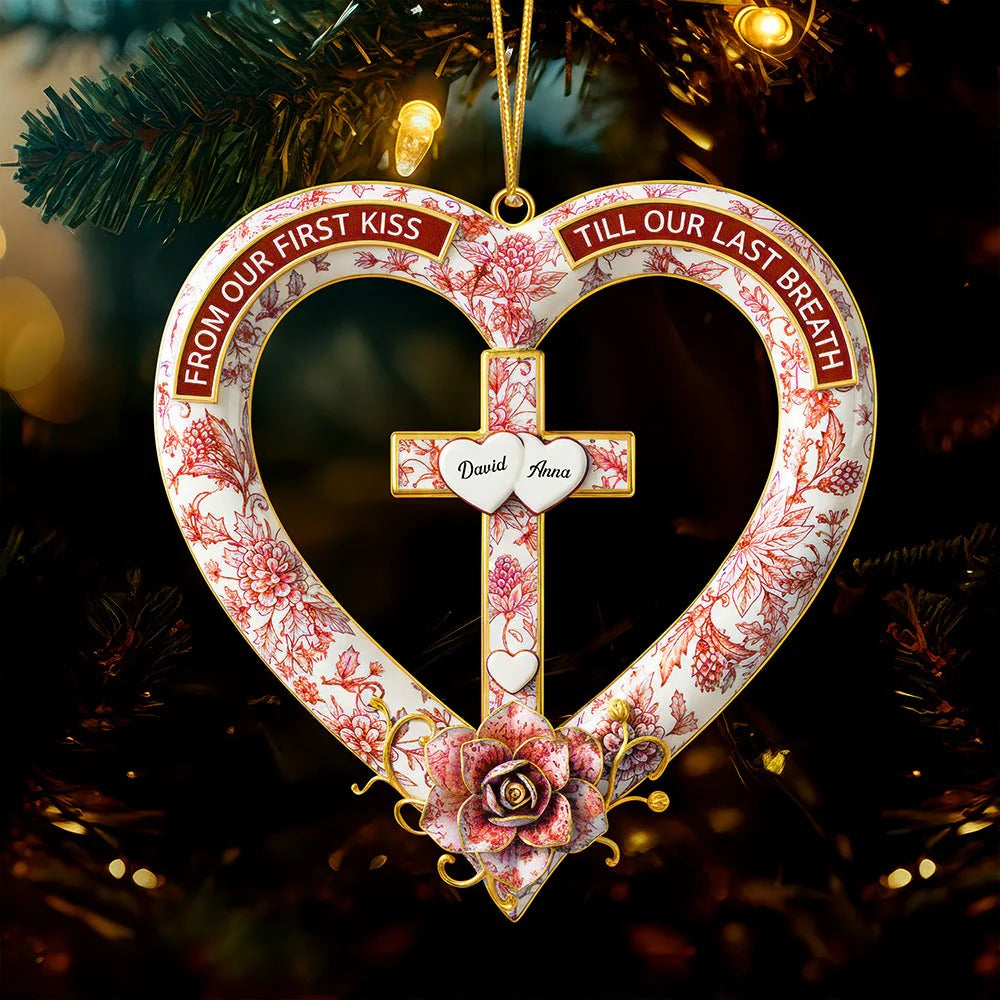 Christian Couple Christmas Ornament - Personalized Gifts For Couple