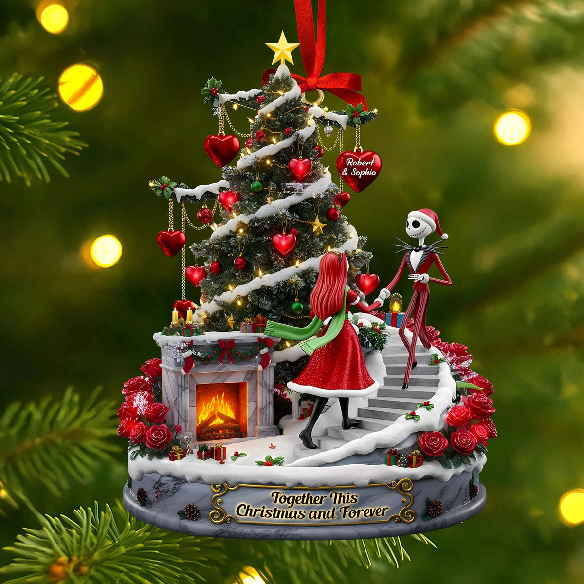 Forever Spooky Couple Ornament - Personalized Gifts For Couple Ornament
