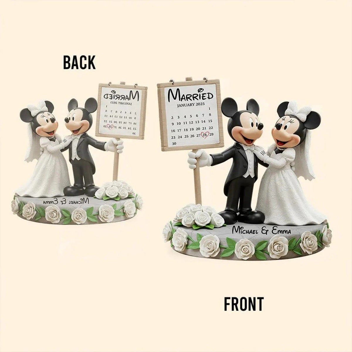 Personalized Cute Mouse Couple Custom Shaped Acrylic Plaque