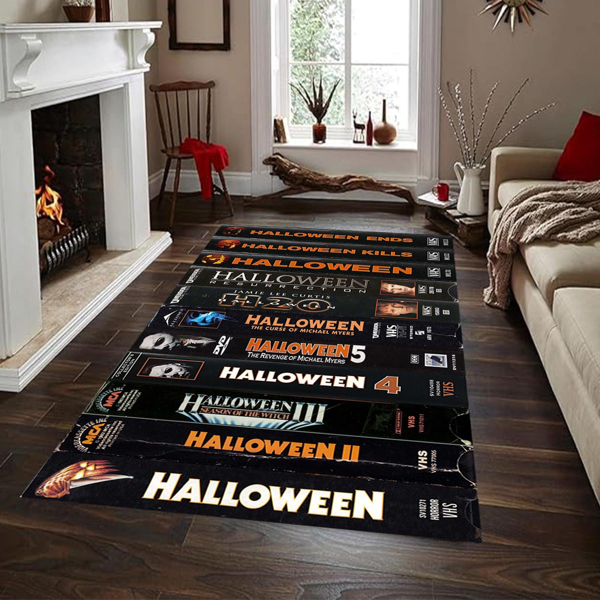 Retro Halloween Vibes Area Rug