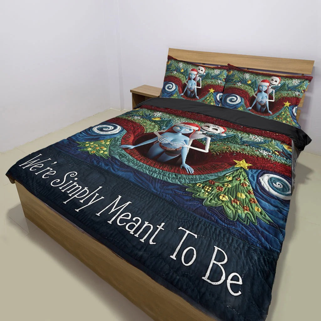 Gothic Holiday Love - Personalized Couple Bedding Set