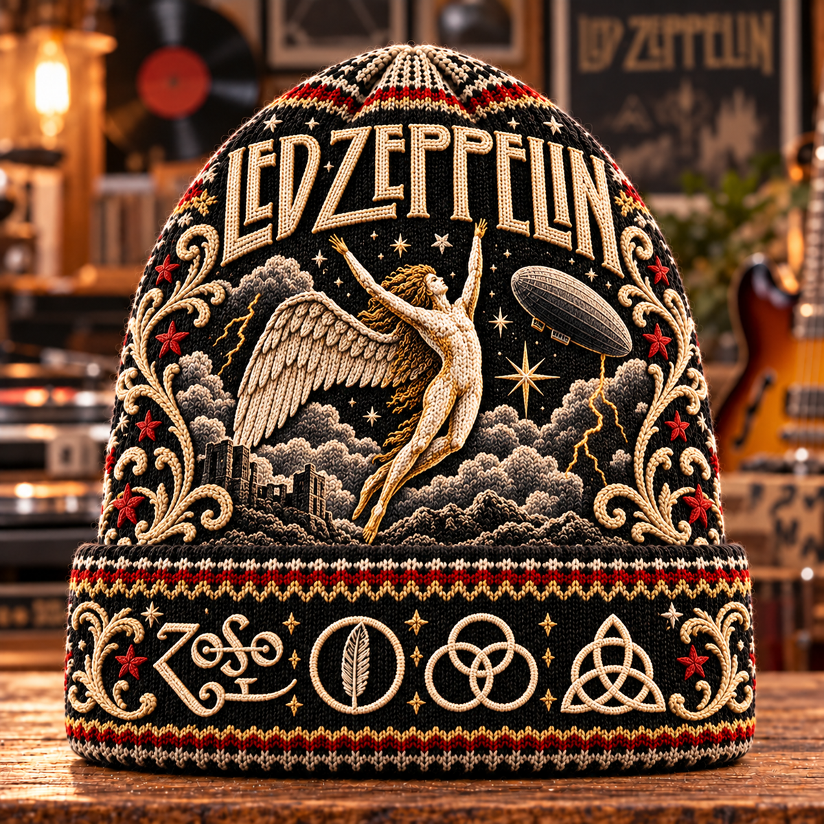 Led Zeppelin Beanie Hat - Retro Rock Music Gift