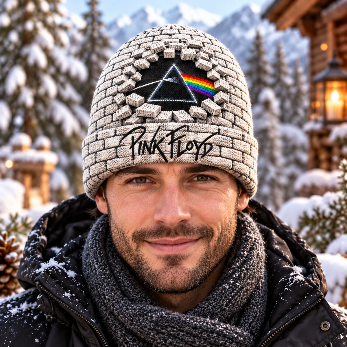 Pink Floyd Dark Side of the Moon Beanie Hat - Retro Rock Music Gift