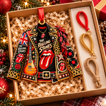 The Rolling Stones Christmas Ornament-  Classic Music Legend Gift