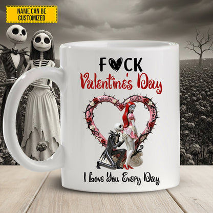 I Love You Every Day - Personalized Couple White Mug