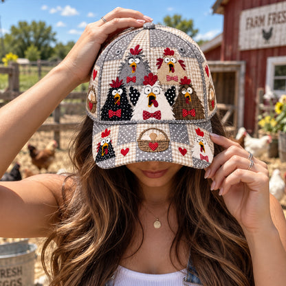 Rustic Chicken & Rooster Classic Cap – Chicken Funny Gift