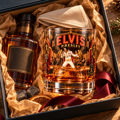 The King of Rock 'n' Roll – Elvis Presley Inspired Whiskey Glass
