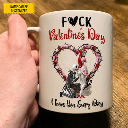 I Love You Every Day - Personalized Couple White Mug