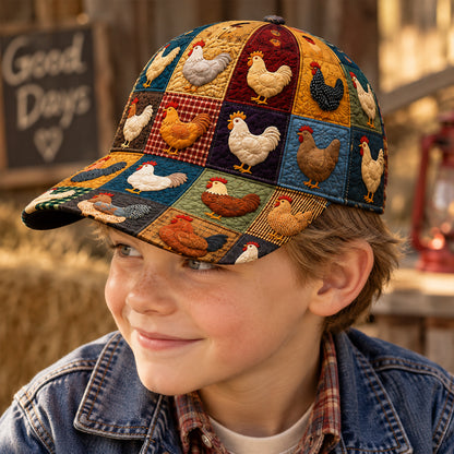 Colorful Chicken Patchwork Classic Cap – Cute Chicken Lover Gift