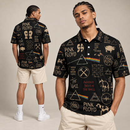 Pink Floyd Vintage Polo Shirt - Classic Rock Music Fan Gift