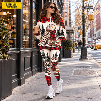 Snowy Owl - Personalized Christmas Hoodie and Leggings Set