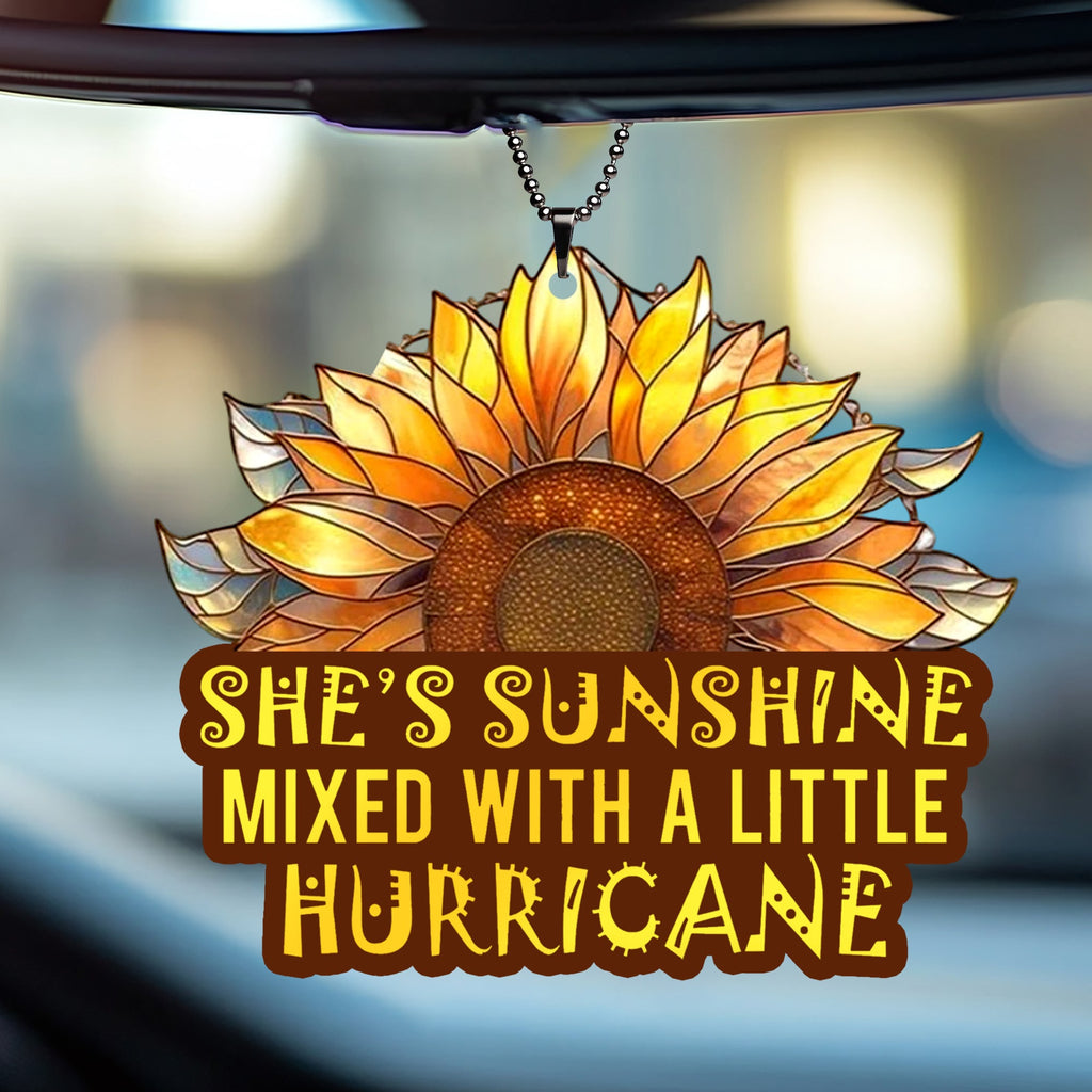 She's Sunshine - Sunflower Car Hanging Ornament