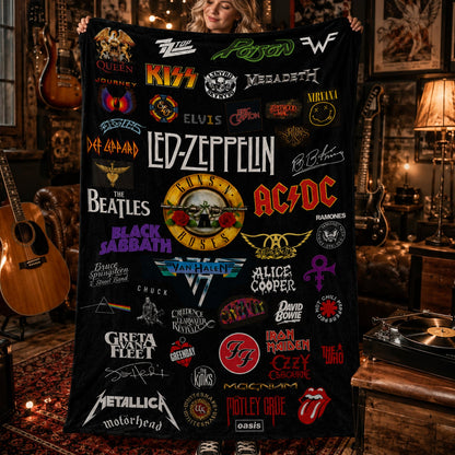 Rock Lovers - Classic Rock Legends Blanket Version 2