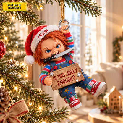 Personalized Chucky Christmas Ornament - Funny Halloween Christmas Gift for Horror Fans
