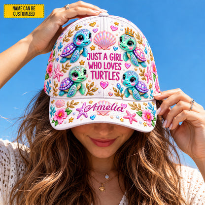 Just A Girl Who Loves Turtles - Personalized Classic Cap