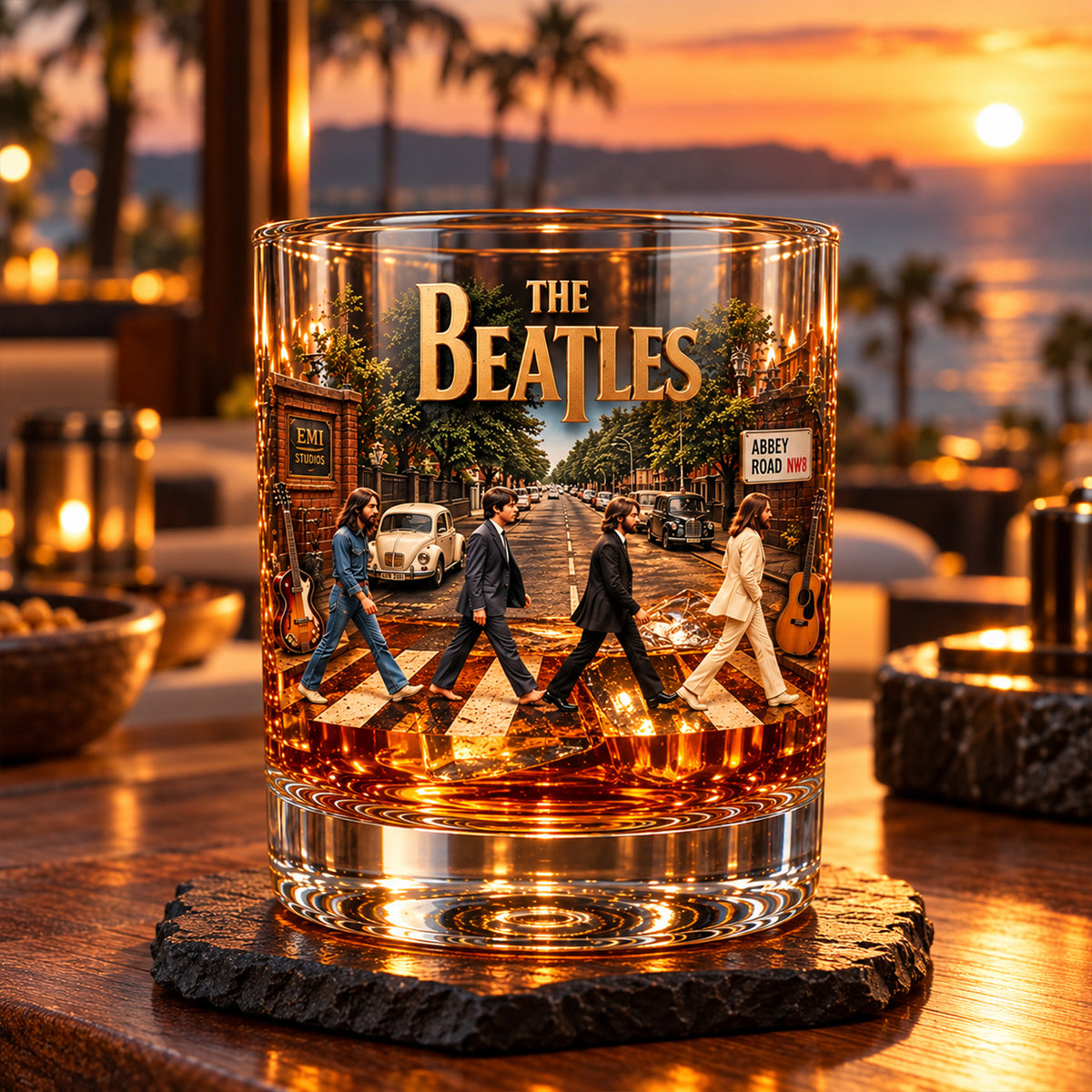 The Beatles Abbey Road – Classic Rock Inspired Whiskey Glass