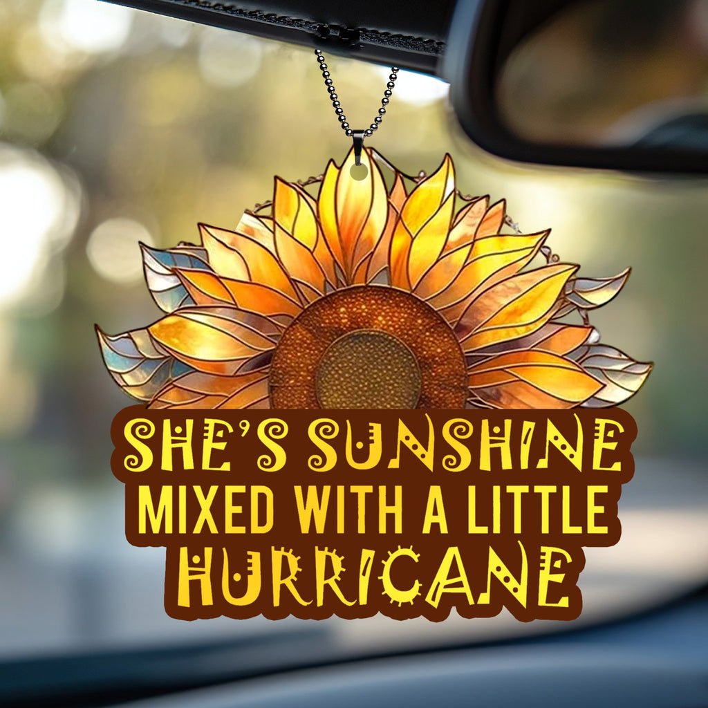 She's Sunshine - Sunflower Car Hanging Ornament