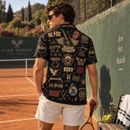 Classic Rock Legends All-Over Print Polo Shirt, Music Lover Gift for Men 2