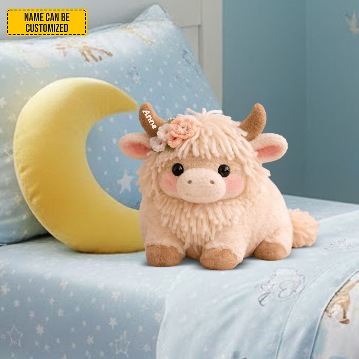 Cute Highland Cow - Personalized Cozy Highland Cow Shaped Pillow