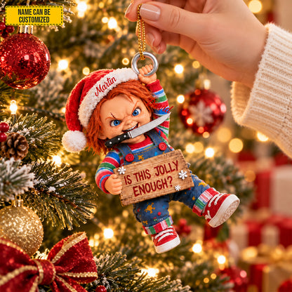 Personalized Chucky Christmas Ornament - Funny Halloween Christmas Gift for Horror Fans