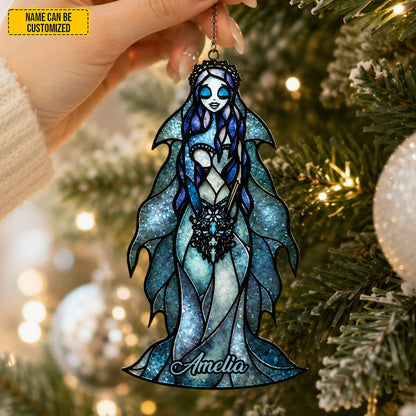 Personalized Gothic Stained Glass – Mystical Halloween Acrylic Window Hanging Decor