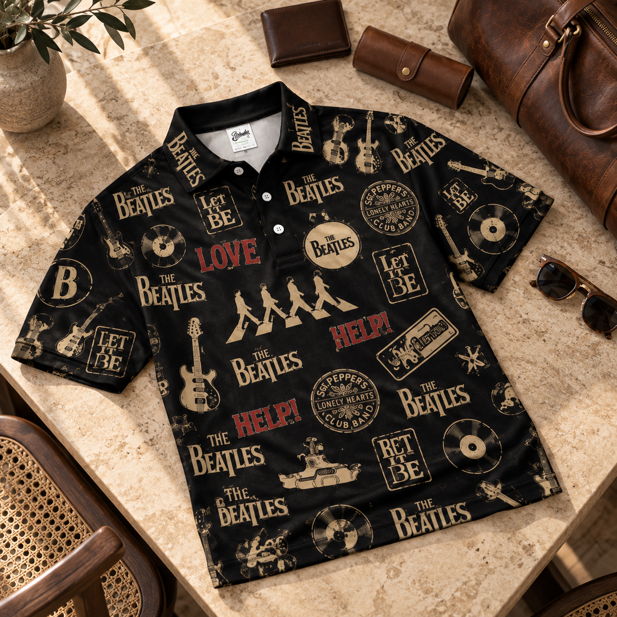 The Beatles Vintage Polo Shirt - Classic Rock Music Fan Gift