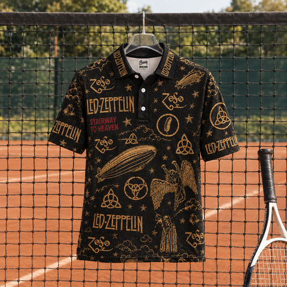 Led Zeppelin Vintage Polo Shirt - Classic Rock Music Fan Gift