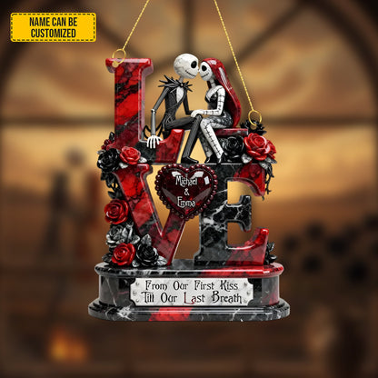 Personalized Gothic Skull Couple Acrylic Window