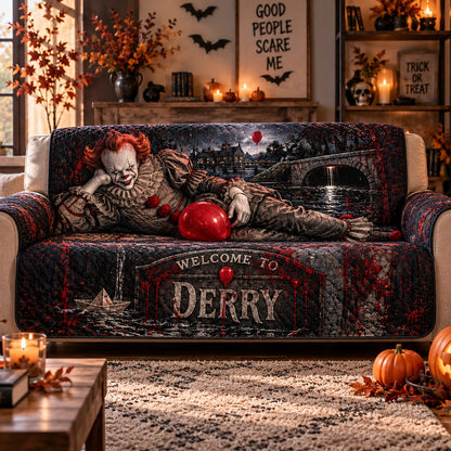 Pennywise Welcome to Derry – Halloween Horror Quilted Home Decor
