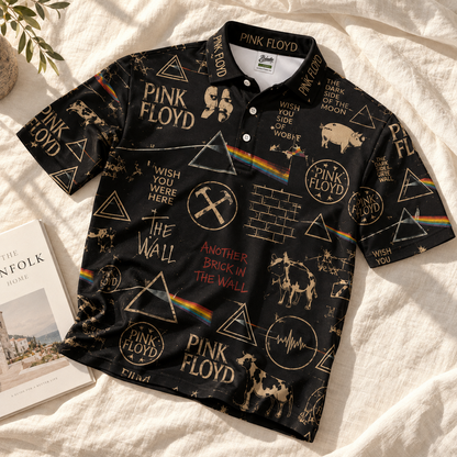 Pink Floyd Vintage Polo Shirt - Classic Rock Music Fan Gift