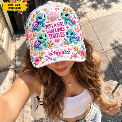 Just A Girl Who Loves Turtles - Personalized Classic Cap