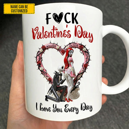 I Love You Every Day - Personalized Couple White Mug