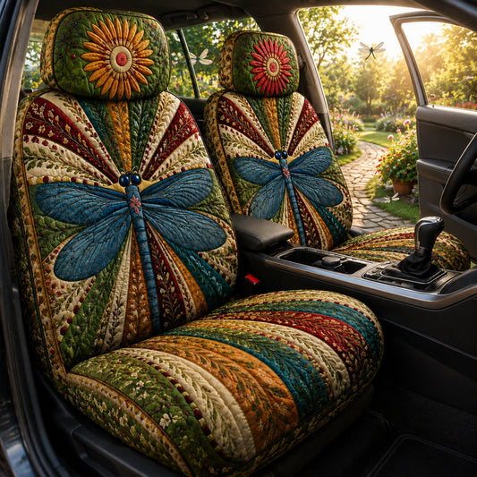 Dragonfly Garden - Vintage Car Seat Covers