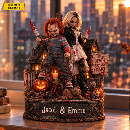 Personalized Chucky & Tiffany Halloween Couple Acrylic Plaque