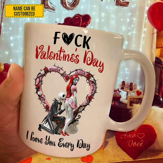 I Love You Every Day - Personalized Couple White Mug