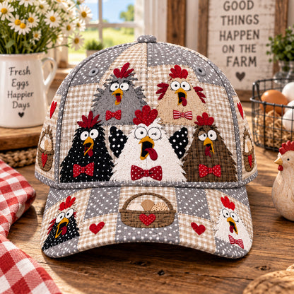Rustic Chicken & Rooster Classic Cap – Chicken Funny Gift