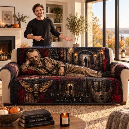 Hannibal Lecter Horror Sofa Cover – Halloween Horror Quilted Home Decor