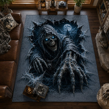 Grim Reaper 3D Illusion Area Rug