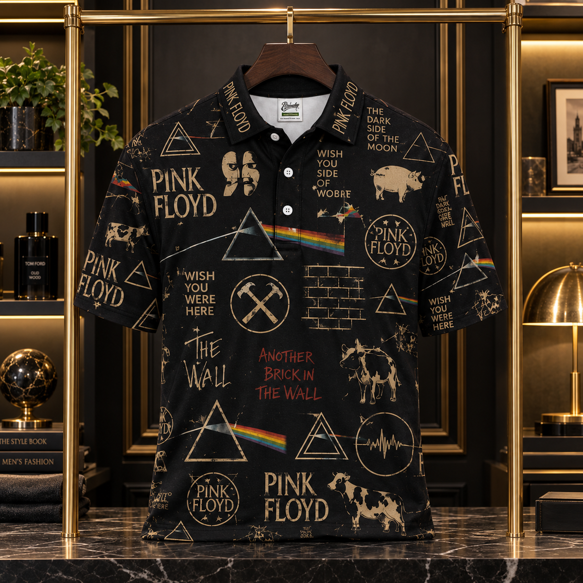 Pink Floyd Vintage Polo Shirt - Classic Rock Music Fan Gift