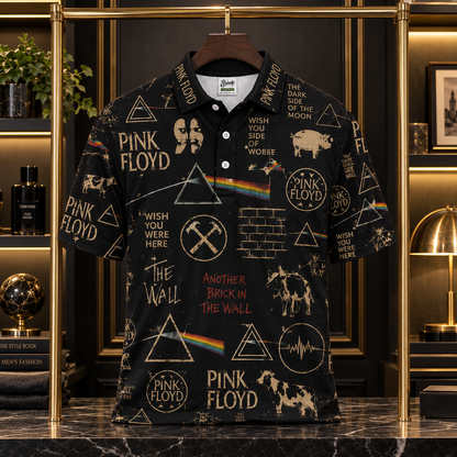 Pink Floyd Vintage Polo Shirt - Classic Rock Music Fan Gift