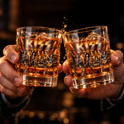 Rock and Roll All Nite – KISS Band Inspired Whiskey Glass