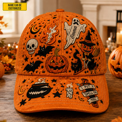 Personalized Halloween Pumpkin Classic Cap